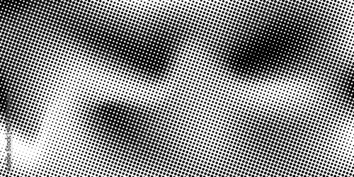 grunge Halftone white and black dots pattern and black gradient grunge texture background. Dotted line comic sport style vector illustration