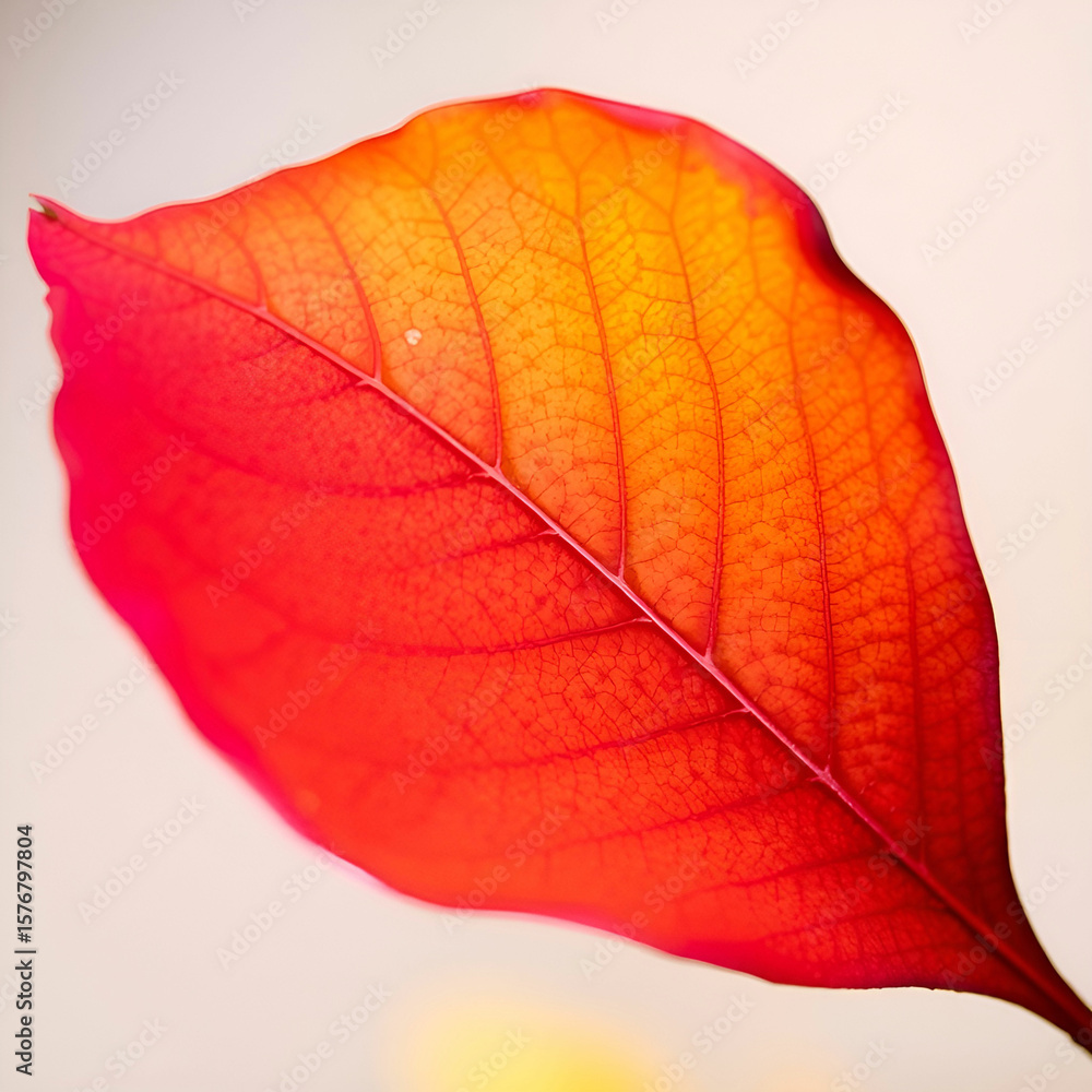 Obraz premium Colorful autumn maple leaf cut out Colorful autumn maple leaf cut out