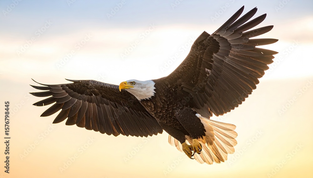 Obraz premium Majestic eagle soaring