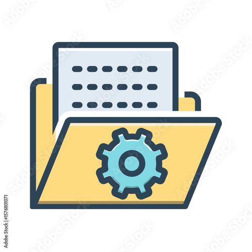 Vector color shadow icon for File manager