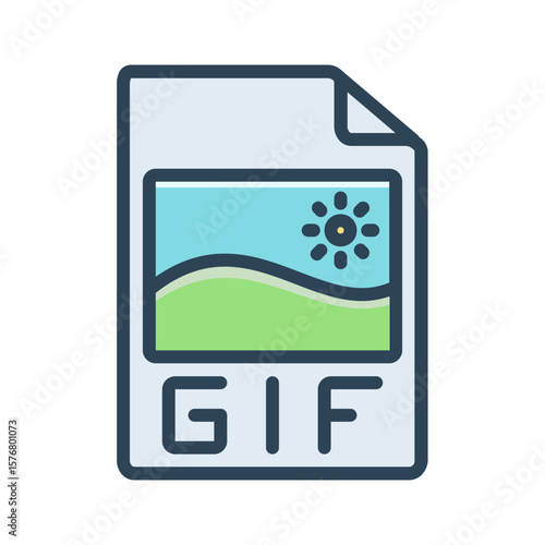 Vector color shadow icon for Animated gif