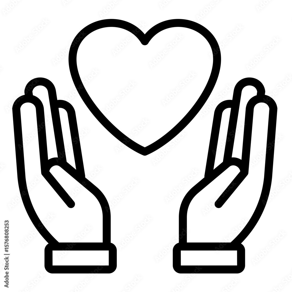 Obraz premium Supportive Hand Icon Element For Design 