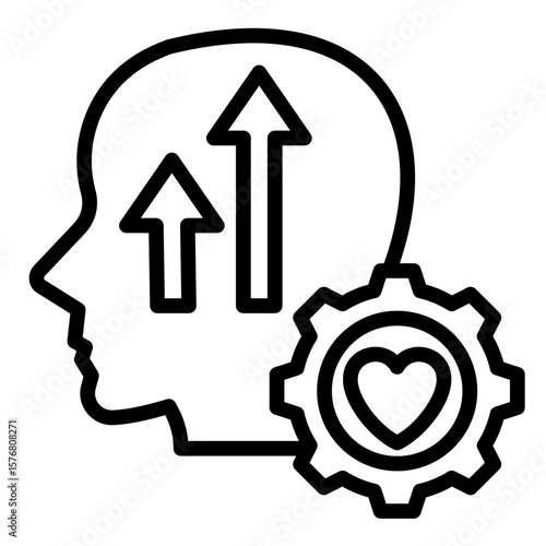 Emotional Growth  Icon Element For Design
