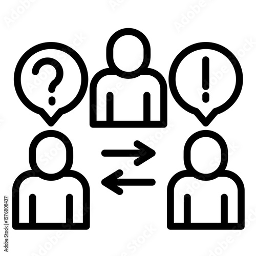Conflict Mediation  Icon Element For Design
