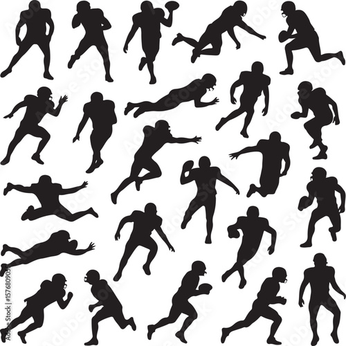 Classic American Football Silhouette Vector

Gridiron Football Ball Illustration

Touchdown Football Icon Design

NFL Style American Football Art

Dynamic Football Action Vector