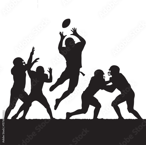 Classic American Football Silhouette Vector

Gridiron Football Ball Illustration

Touchdown Football Icon Design

NFL Style American Football Art

Dynamic Football Action Vector