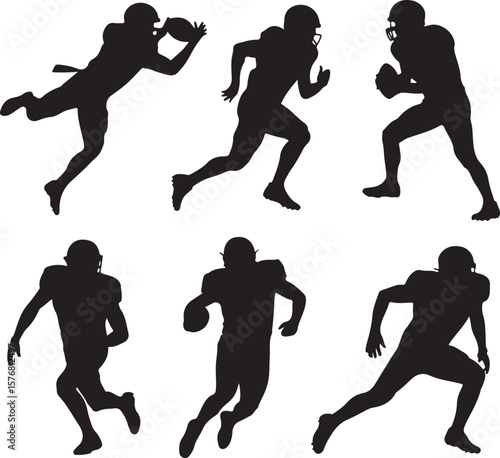 Classic American Football Silhouette Vector

Gridiron Football Ball Illustration

Touchdown Football Icon Design

NFL Style American Football Art

Dynamic Football Action Vector