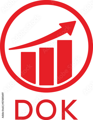 Dynamic Tech Logo Design with DOK Letters and Abstract Motion Elements – Modern Business Identity.DOK Letter Logo.
