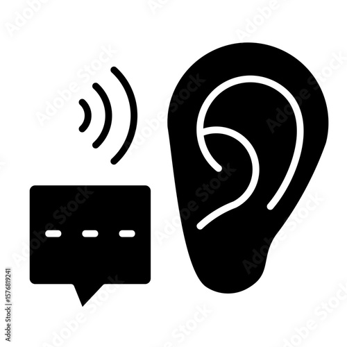 Active Listening  Icon Element For Design
