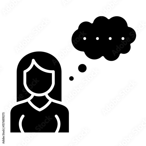 Thought Bubble  Icon Element For Design
