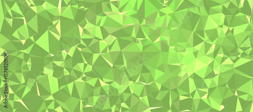 Abstract background Green polygon pattern low poly triangle shape, geometric background with lowpoly background