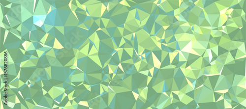 Abstract background Green polygon pattern low poly triangle shape, geometric background with lowpoly background