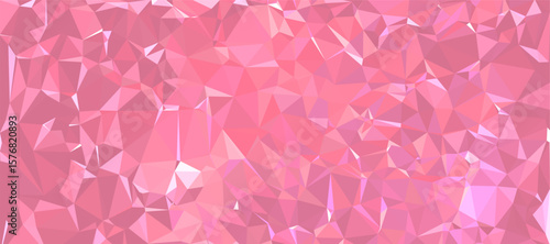 Abstract background Pink polygon pattern low poly triangle shape, geometric background with lowpoly background