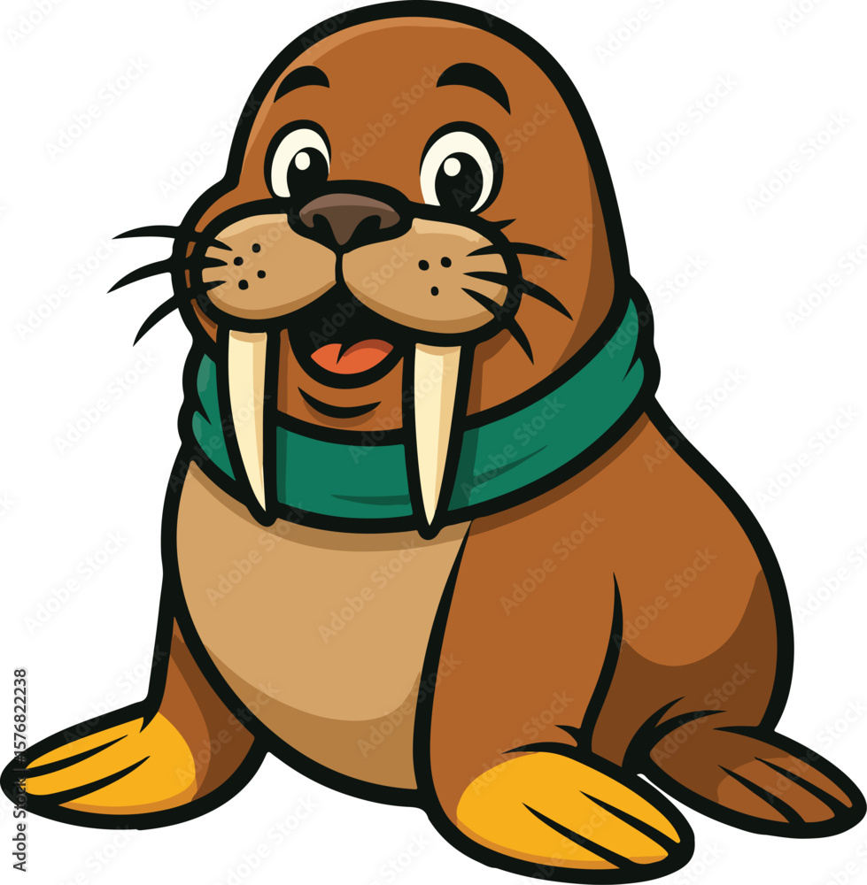 Naklejka premium Walrus Sitting Proudly