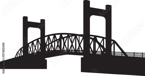 Iconic Bridge Silhouette Vector Design

City Bridge Silhouette for Skyline Scenes

Suspension Bridge Silhouette Illustration

Urban Landscape Bridge Clipart

Elegant Architectural Bridge Silhouette