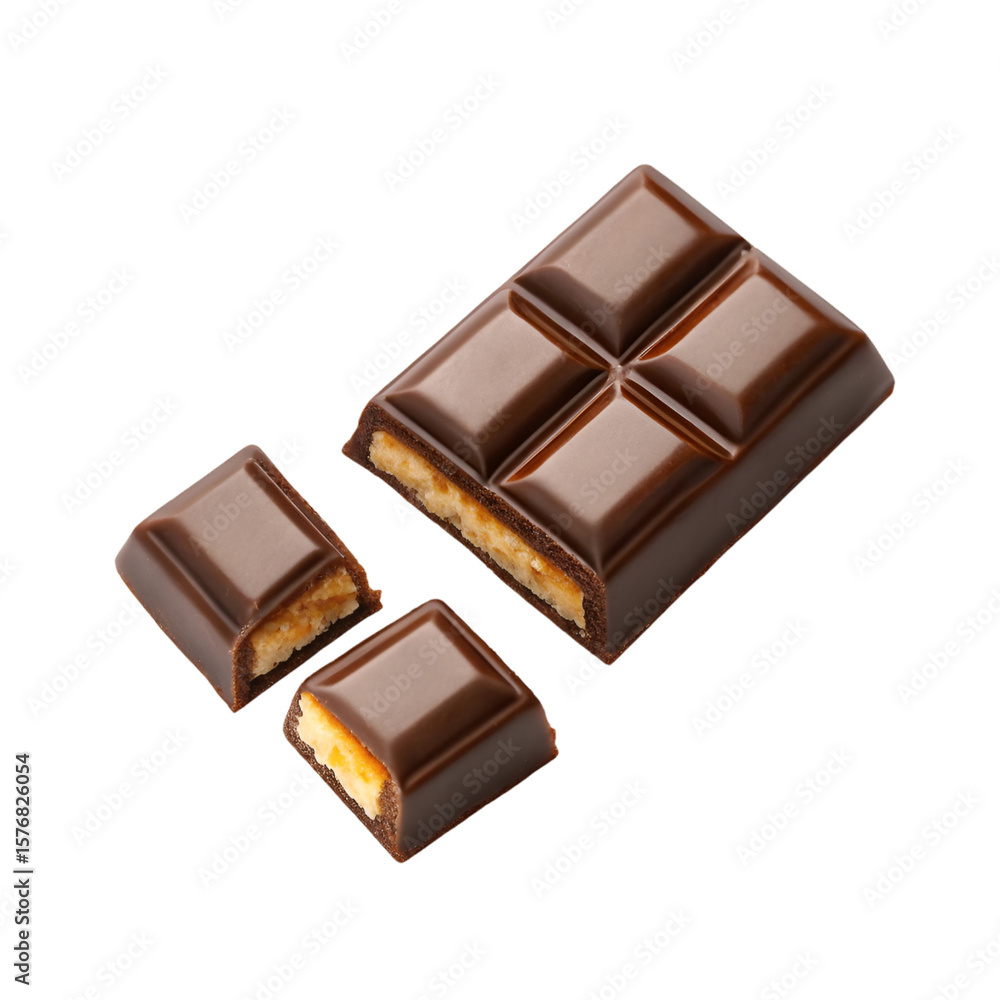 Fototapeta premium chocolate bar on white background