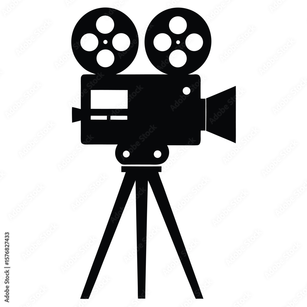 Obraz premium Vintage Movie Camera Classic Filmmaking Icon