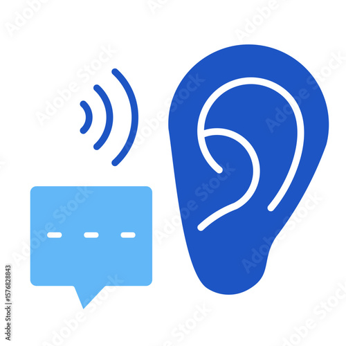 Active Listening  Icon Element For Design
