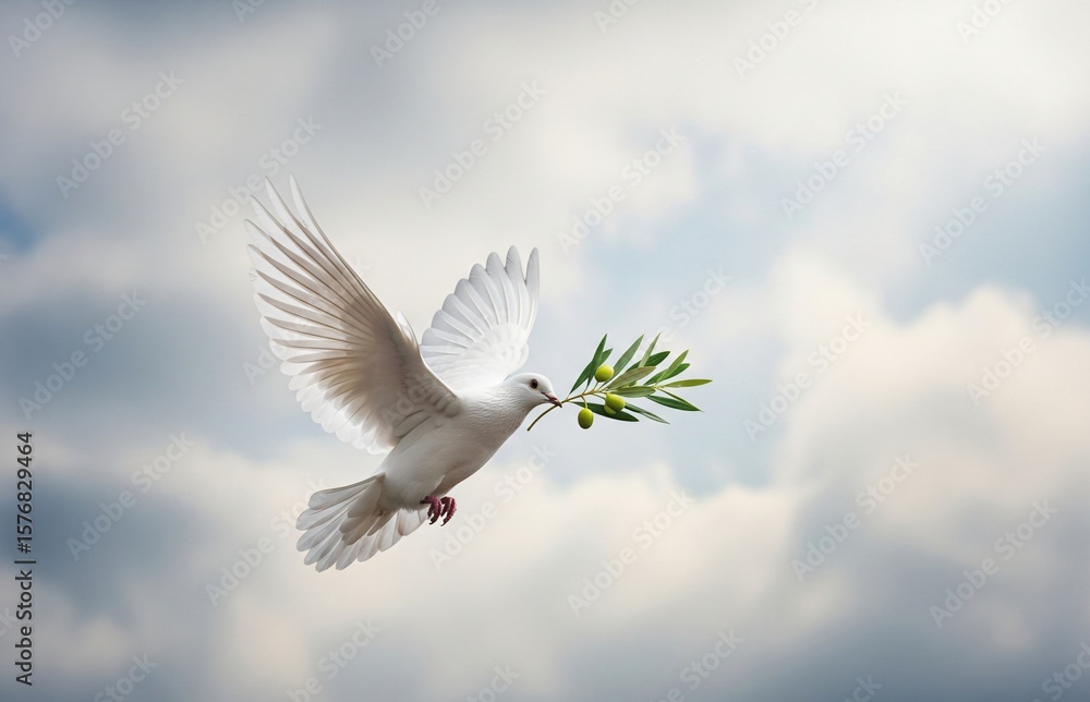 Obraz premium Pastel sky background with peaceful light tones and serenity, tranquil soft gradient design for International Day of Peace message