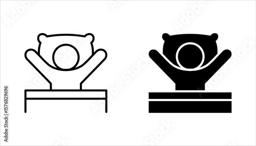 Relax linear icon set. Human taking break from work. vector illustration on white background