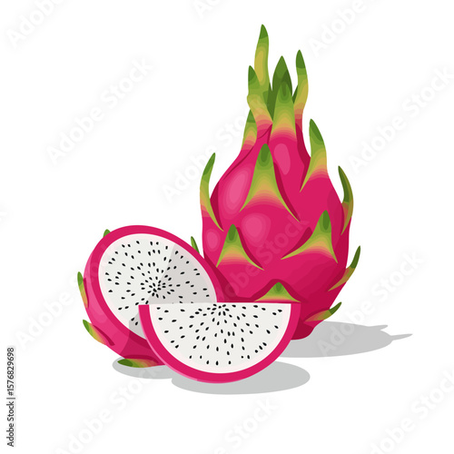 Dragon Fruit Still Life: Vibrant Tropical Delight