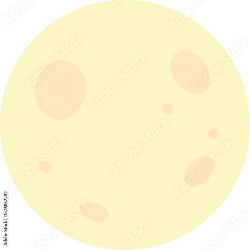 Soft Cream Full Moon with Subtle Craters