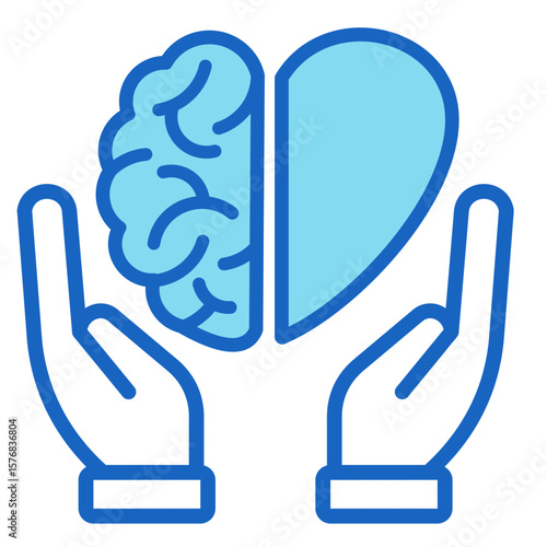 Brain And Heart  Icon Element For Design
