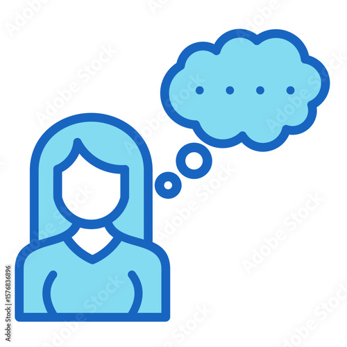 Thought Bubble  Icon Element For Design

