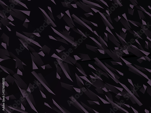 Background with abstract forged carbon fiber vector pattern with randomly arranged dark purple and black fragments, creating a modern and futuristic texture.