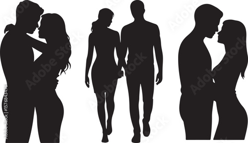 Romantic Couple Silhouette Bundle for Love Designs
Valentine’s Day Couple SVG – Love Silhouette Set
Lovers in Silhouette – Hug & Kiss Pose Collection