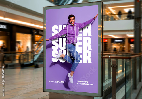 Indoor Shopping Mall Poster Mockup