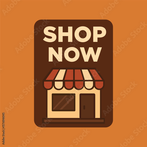 A call to shop with a touch of the old days — Vintage Style Poster