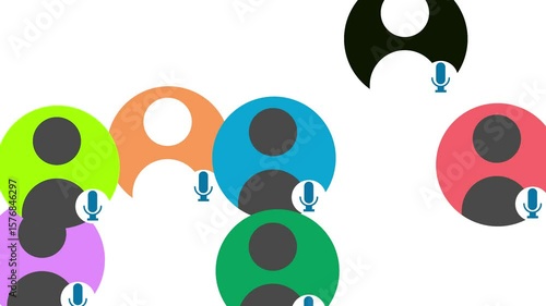 icon profile stacked many