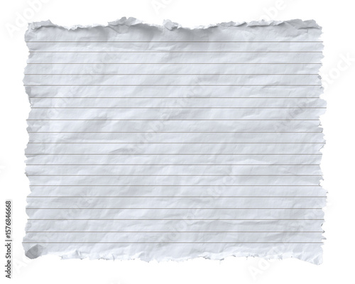 Torn piece of lined paper