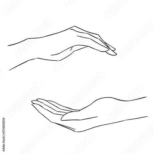 パーラ・ムドラの白黒イラスト