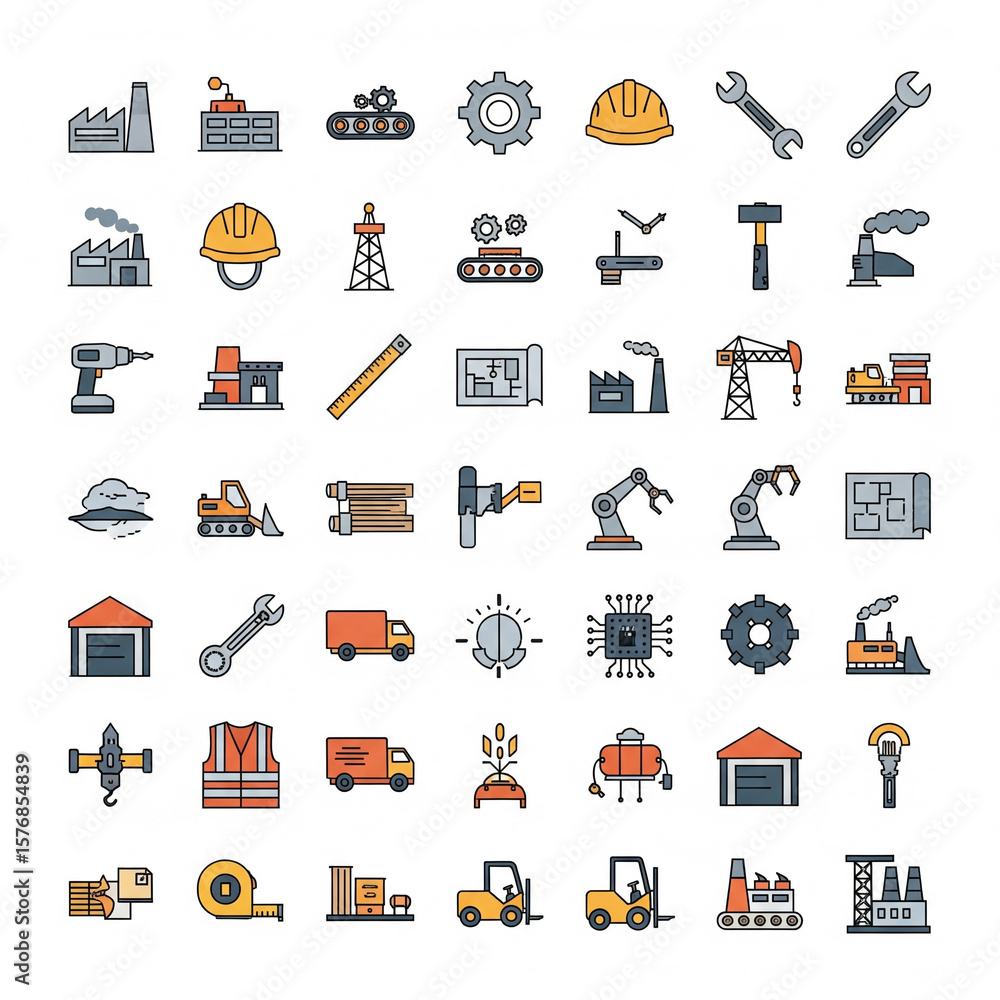 industry icon set industry icon set