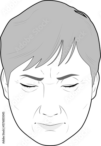 悲しい顔のシニア女性