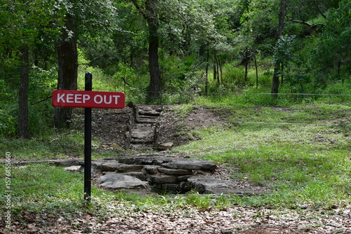 Keep out sign