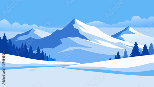 ski resort in the mountains