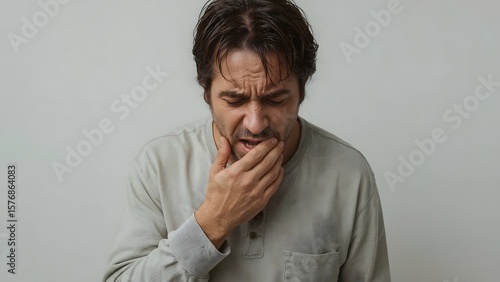 Man Experiencing Severe Pain, Discomfort, or Illness