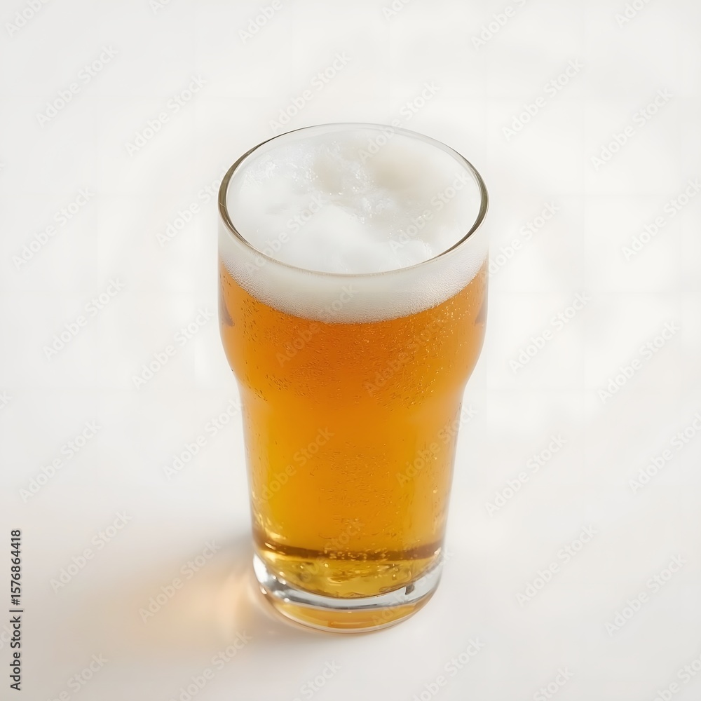 Refreshing Pint of Light Beer Golden Ale in a Clear Glass Refreshing Pint of Light Beer Golden Ale in a Clear Glass