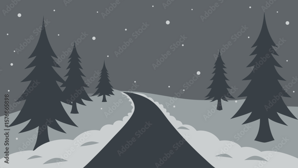Obraz premium winter landscape with trees