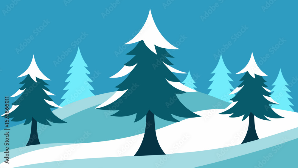 Obraz premium winter landscape with trees