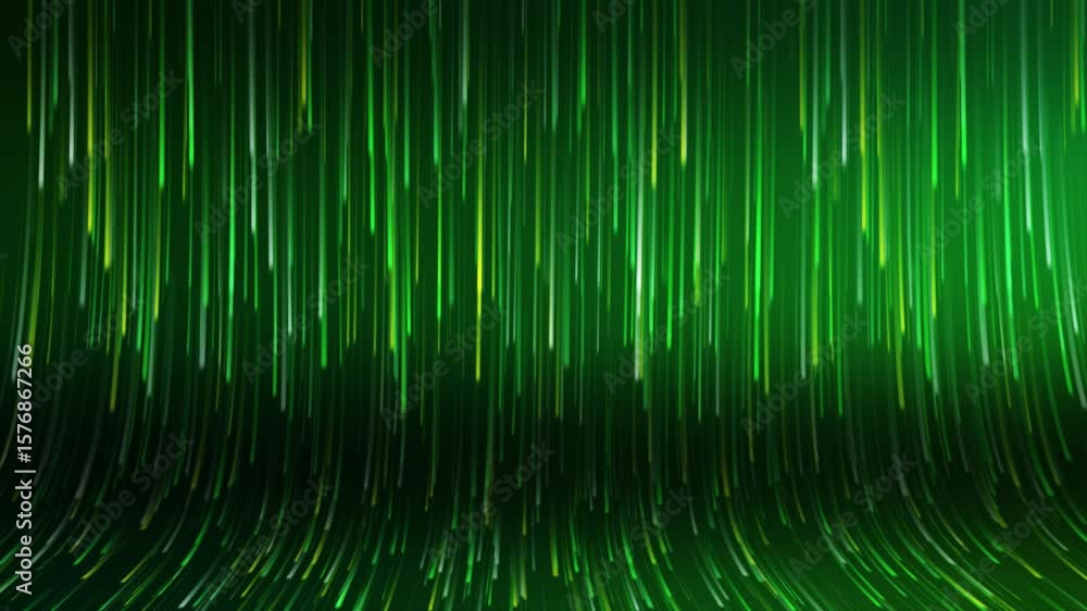 Green light streaks flowing in dark space Green light streaks flowing in dark space
