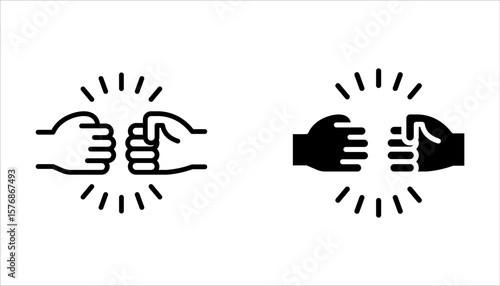 Conflict Resolution icon set symbol isolated on white background