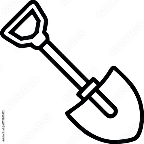Iconic Garden Spade Tool for Outdoor Work and Digging Activities