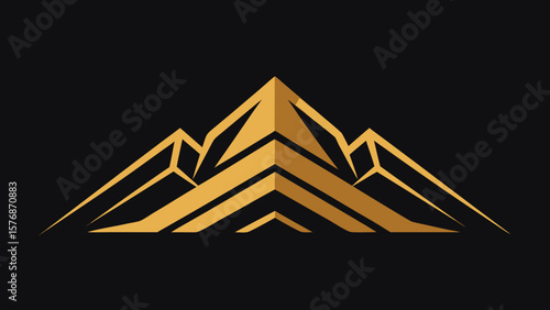 Egyptian Giza pyramid vector icon illustration for business design concept