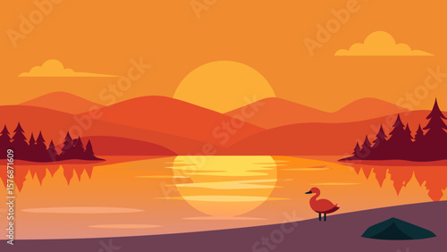 sunset in the mountains