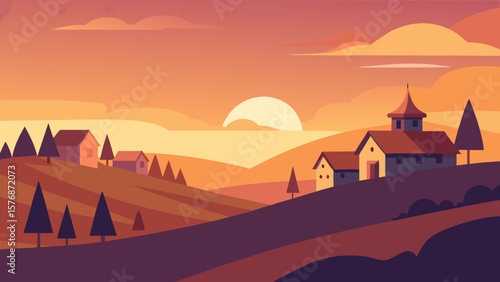 vector illustration of a castle