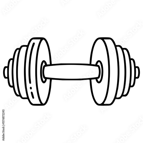 Dumbbell Weight Icon Line
